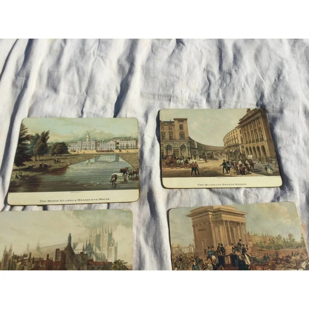 Vintage‎ W.j.b. Ltd 6 placemats Cotswold tableware renown series A6 old London